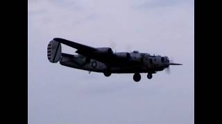 World War 2 War Bird B24 Heavy Bomber TakeOff amp Landing [upl. by Venable888]