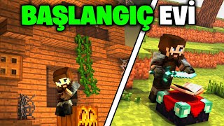 BAŞLANGIÇ EVİ VE BÜYÜ Minecraft Survival Bölüm 3 [upl. by Ygiaf]