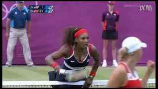 Serena vs Wozniacki Great Point 2012 Olympics QF [upl. by Claudell]