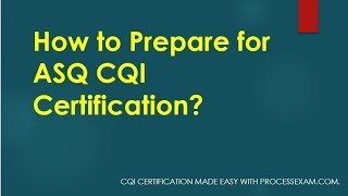 Study Guide  ASQ Quality Inspector CQI Certification [upl. by Lhary]