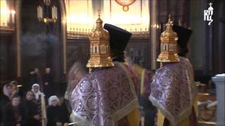 Moscow Patriarchate  Deacons incensing while carrying Jerusalems 02 [upl. by Gilbertina372]