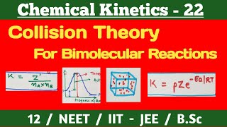 Collision theory of bimolecular reactions  chemical Kinetics Part  22   In Hindi [upl. by Lener]