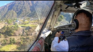 Landing at the Worlds Most Dangerous TenzingHillary Lukla Airport 2800m  Day 44 [upl. by Asirehc]