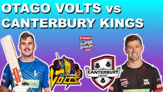 otago volts vs canterbury kings t20 match  volts vs kings super smash t20 [upl. by Yentyrb]