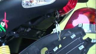 Aprilia SR 50 R Factory Scooter  Fender Eliminator Kit [upl. by Ycnaffit755]