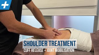 Shoulder Cuff Release and Joint Mobilisation Treatment  PART ONE  Tim Keeley  Physio REHAB [upl. by Romie]