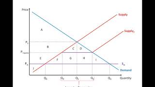 IB economics  tariffs and quotas diagrams [upl. by Yenroc]