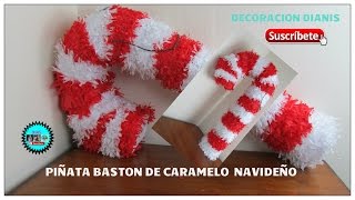 PIÑATA BASTON DE CARAMELO NAVIDEÑO [upl. by Eldnik]