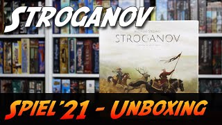 Stroganov  Brettspiel Unboxing Game Brewer [upl. by Bevan664]