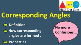 What are Corresponding Angles  How to Identity the Corresponding Angles Math Dot Com [upl. by Eneles]