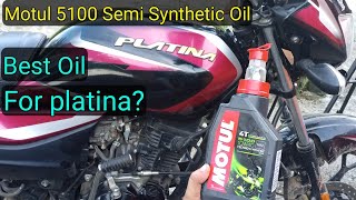 Basic maintenance Part 4  Motul 5100 10w40 Semi synthetic Oil for platina Hgear  Best Oil [upl. by Gomer720]