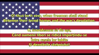 Imnul Statelor Unite ale Americii  Anthem of USA ENRO text [upl. by Jannel161]