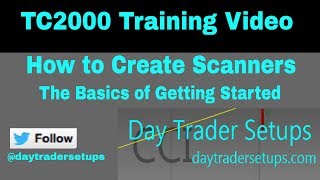 TC2000 How to Create Scanners The Basics of Getting Started Training Tutorial [upl. by Keiko]