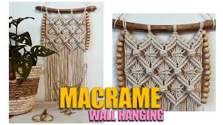 DIY Macrame FLOWER Wall Hanging [upl. by Blaise]