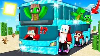 Mikey Family and JJ Family Survive Their First BUS TRIP in Minecraft Maizen [upl. by Anahpos]