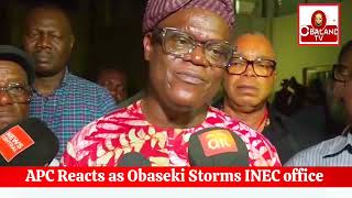 APC Reacts as Gov Obaseki Storms INEC Office [upl. by Slein]