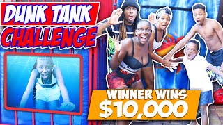 EPIC DUNK TANK CHALLENGE SQUAD VS SQUAD WINNER WINS 10000 [upl. by Tnilk707]