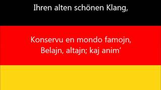 The Anthem of Germany  Esperanto  Deutschlandlied lyrics [upl. by Marcela]