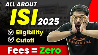 All About ISI 2025  Cutoff Eligibility Exam Pattern Placements  Harsh Sir [upl. by Carola888]