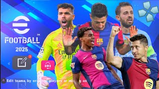 Update eFootball PES 2025 PPSSPP Download Update Transfer ampKits 2425 Camera PS5 Best Graphics [upl. by Esaele162]