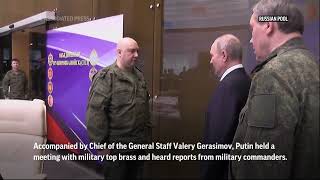 Putin visits command centre in Rostov on Don [upl. by Annasiul85]