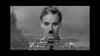 The Great Dictator  Final Speech  Charlie Chaplin [upl. by Dnamra]