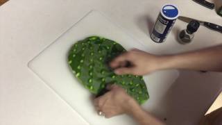 Prickly Pear Cactus Pad Nopales Cooking [upl. by Noerb]