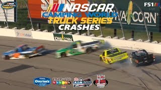 2018 NASCAR Truck Series Crashes IowaKentucky [upl. by Esma743]