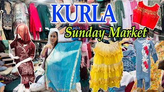 Kurla  SUNDAY MARKET  One Of The Best N Cheapest Market in Mumbai Affordable Price [upl. by Fraya715]