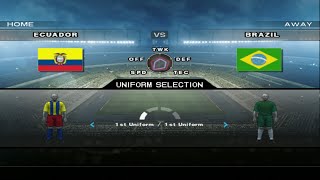 PES 2013 PS2  World Cup Final Fixture  Ecuador vs Brazil [upl. by Elay]