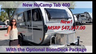 Tour the NEW NuCamp Tab 400 with the Boondock Option [upl. by Lisa]