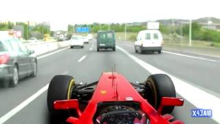 Formula One on Real Highway  F1 RACE EDIT [upl. by Annait]