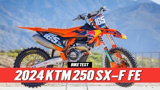 2024 KTM 250 SXF Factory Edition Intro  Updated Bike Test Review [upl. by Nevaed]