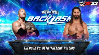 The Rock V Seth Rollins Gameplay  WWE 2K23 [upl. by Alegnaoj889]