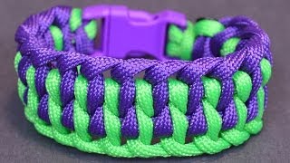 How to Make the quotWide Genoesequot Paracord Bracelet with Buckle  BoredParacord [upl. by Elwood918]