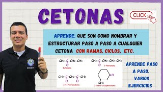 🎖️CETONAS Nomenclatura COMO NOMBRAR de todo tipo con ramas cíclicas y como hacer estructuras [upl. by Dimitri]