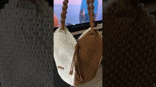 Macrame shoulder bag handmadetutorial [upl. by Coulter]