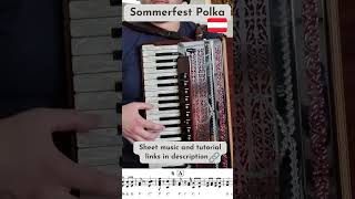 Sommerfest Polka M Wiener sheet music oberkrainer akkordeon accordion [upl. by Oek]