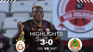 Galatasaray 3 x 0 Antalyaspor Turkish Super Lig 2024 Extended Highlights And Goals [upl. by Iam]