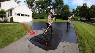 Professional Driveway Sealcoating 57 quotBlue Sky Black Drivewayquot [upl. by Evania918]