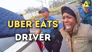 Uber Eats Driver Thinks Its Okay To Do This During Deliveries [upl. by Aidualk536]