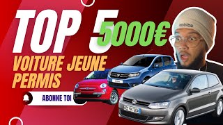 Top 5 Voiture Jeune Permis  5000€  Bonus 2024 stvx93 [upl. by Kepner]