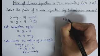 Pair of Linear equations in two Variables Chapter 3 Ex32Q1 Maths Class10 chapter3 class10 [upl. by Marlena]