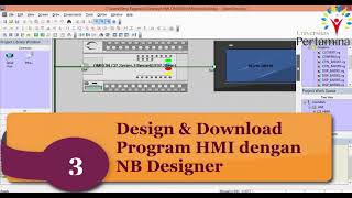 HMI Omron TW01B Upload Program Download Program dengan NB Designer  Praktikum Otomasi Industri [upl. by Singhal526]