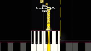 Keane  Somewhere Only We Know  Piano Easy Tutorial shorts piano easy youtubeshorts [upl. by Ekal736]