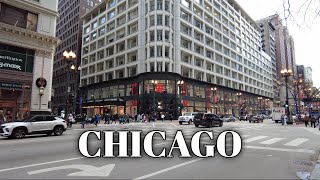 CHICAGO Christmas 2023 ✨Shopping District  State Street amp Magnificent Mile Walking Tour 4K 60FPS [upl. by Turnheim546]