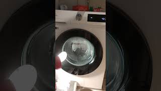 Samsung Bespoke AI WW11BB704DGW unbalanced 1400rpm coin test [upl. by Namia]