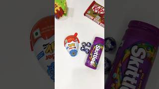 Skittles Gems in Kinder Joy Popsicle shotrs youtubeshorts shortsvideoviral [upl. by Hogle]