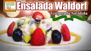 Ensalada de manzana Waldorf  Cocina Vegan Fácil [upl. by Ahsinid690]