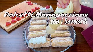 Deliziosi DOLCETTI MONOPORZIONE con SAVOIARDI CREMA PANNA E FRAGOLE  Prima del Caffè [upl. by Gretal]